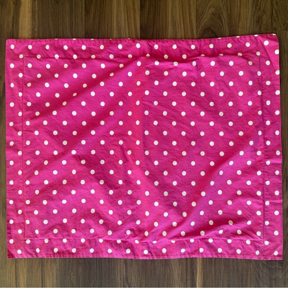 PB Teen Pink and White Polka Dot Sham